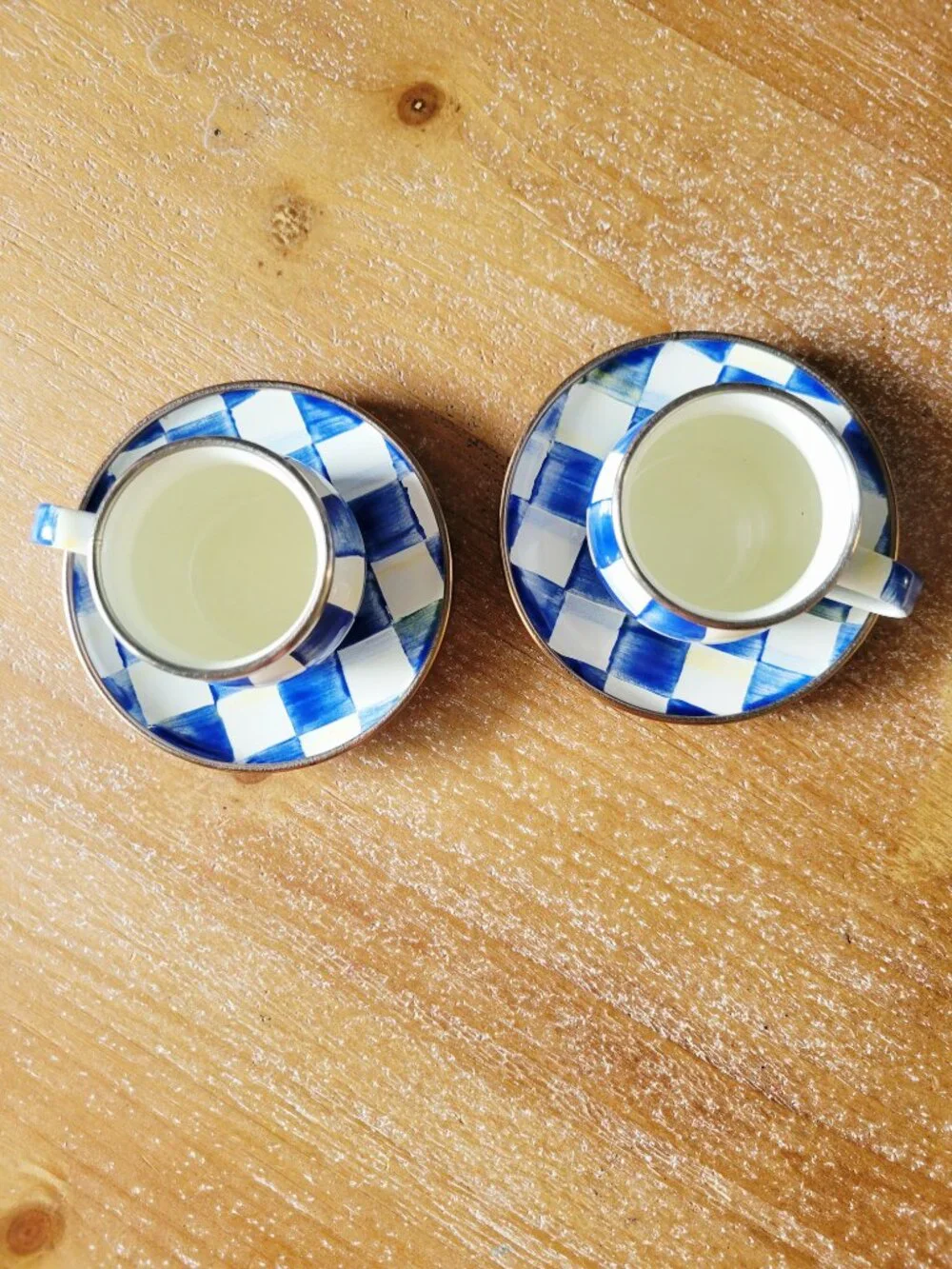 MacKenzie-Childs Royal Check Espresso Cup and Saucer Set